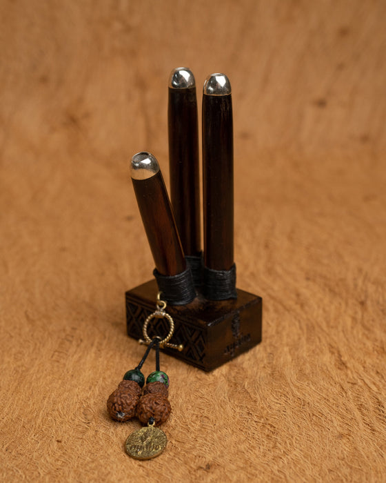 Self-Applicator Pipe – Silver Embellished Ritual Tool