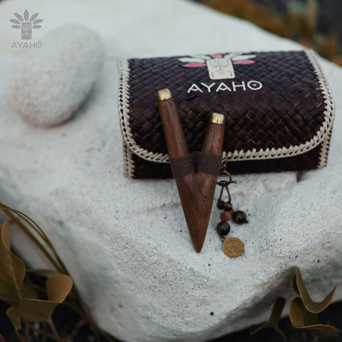 Teak Wood Handcrafted Wooden Pipe with Bronze Cup