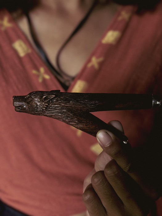 Kindest Wolf Ceremonial Pipe – Hand-Carved  Self-Applicator
