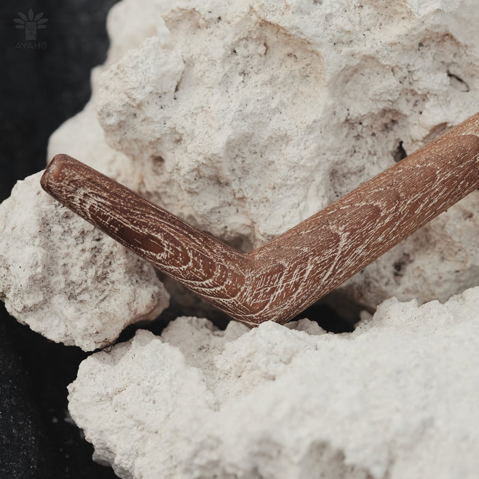 Teak wood Self-Applicator Pipe Set for Ritual Practice