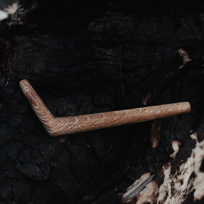 Teak wood Self-Applicator Pipe Set for Ritual Practice