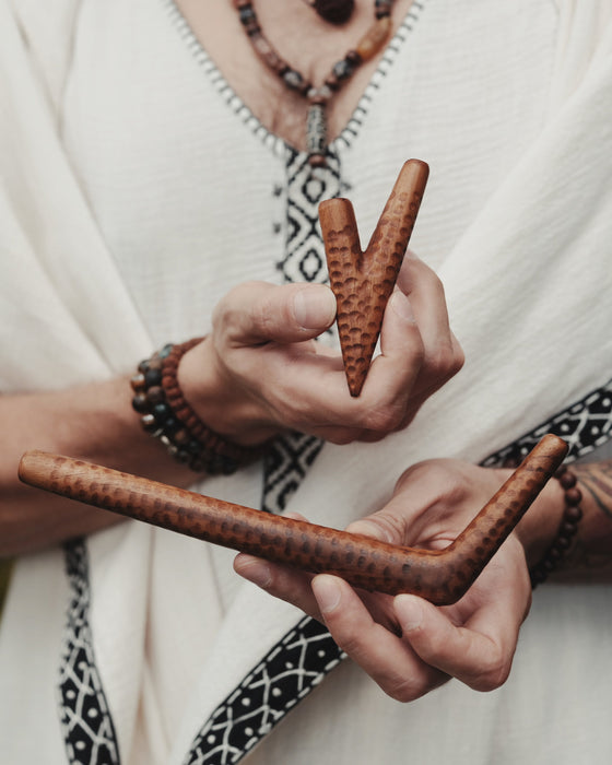 Shaman’s Kit – Teak Wood ceremonial pipe