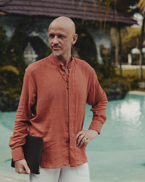 Terracotta Cotton T-Shirt