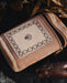 Unique handmade leather pouch designed for sacred rituals.