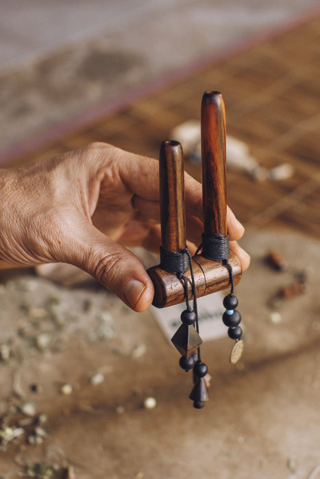 Mini Handcrafted Wooden Pipe for Sacred Practice