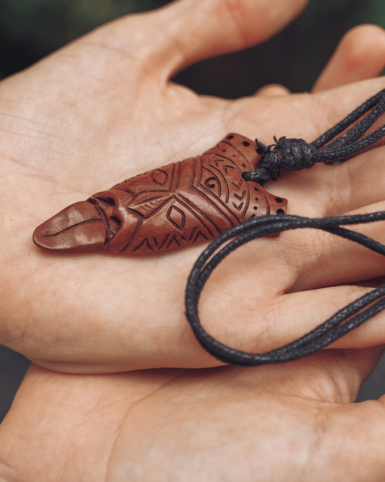 "Protector Spirit" Wooden Amulet