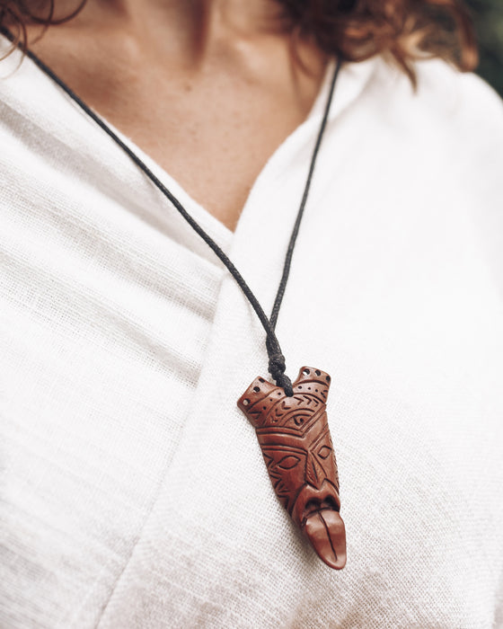 "Protector Spirit" Wooden Amulet
