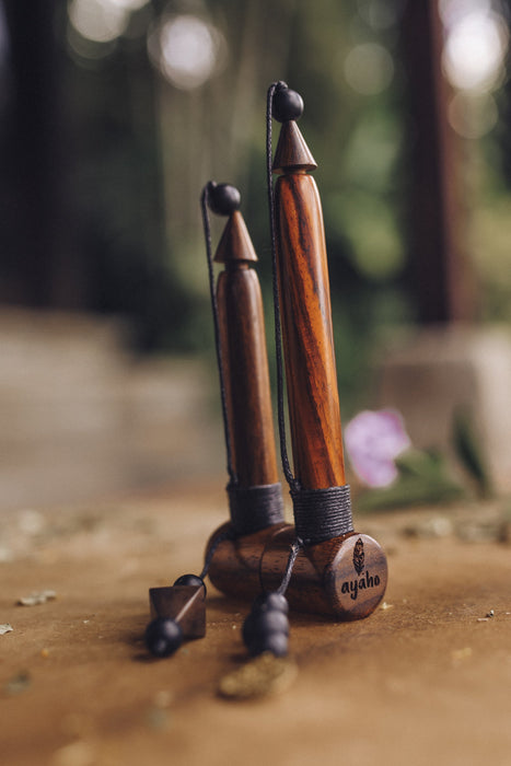 Mini Handcrafted Wooden Pipe for Sacred Practice