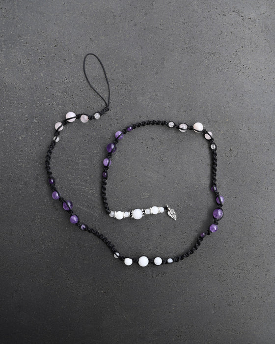 Long Lula with white, rose quartz, amethyst and silver
