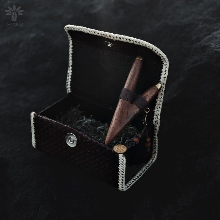 Teak Wood Handcrafted Wooden Pipe with Bronze Cup