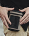 Handmade leather pouch with a belt clip, ideal for storing Rapeh, Kuripe, or small personal items during ceremonies.