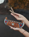 Artist-painted shamanic leather bag with spacious interior, ideal for rituals, ceremonies, and travel altars.