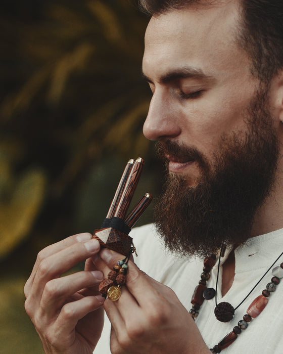 Dual Self-Applicator Pipe in rosewood
