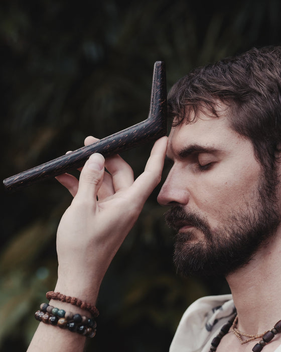 Handcrafted Palm Wood Instrument for Ritual Practice