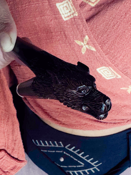 Kindest Wolf Ceremonial Pipe – Hand-Carved  Self-Applicator