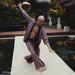 "Bali-made cotton kimono in bright tones, combining traditional ethnic weaving with modern unisex design