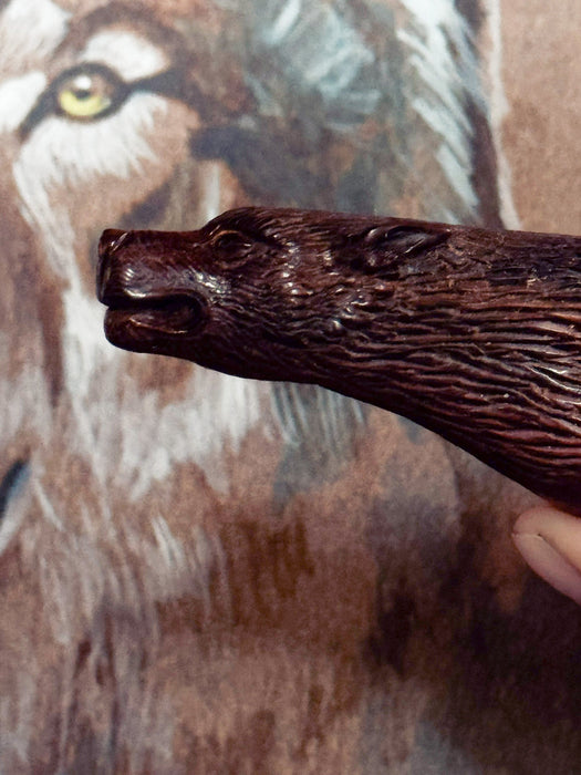 Kindest Wolf Ceremonial Pipe – Hand-Carved  Self-Applicator