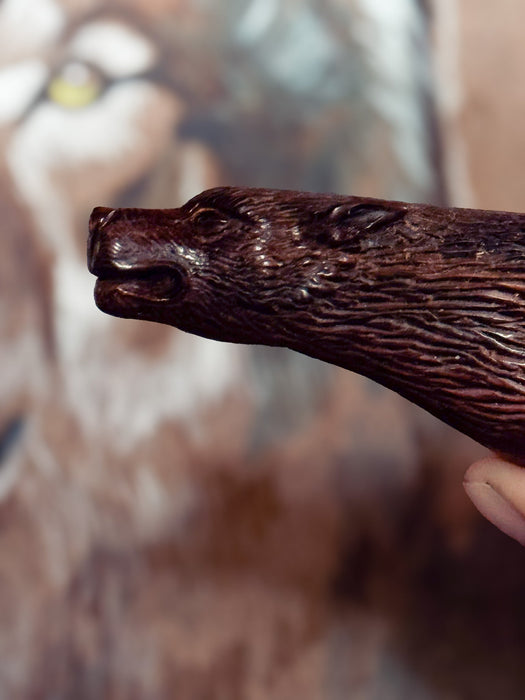 Kindest Wolf Ceremonial Pipe – Hand-Carved  Self-Applicator