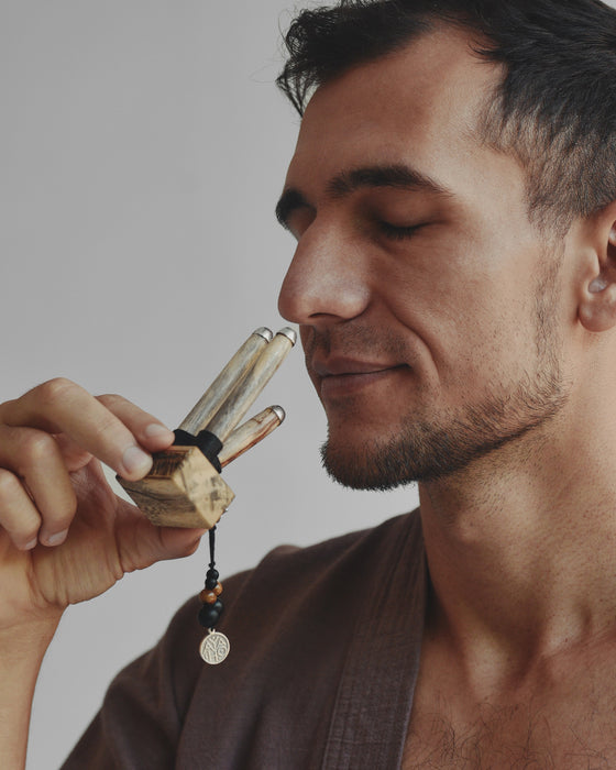 “Double Shot” Tamarind Wood Self-Applicator Pipe