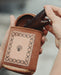 Unique handmade leather pouch designed for sacred rituals.