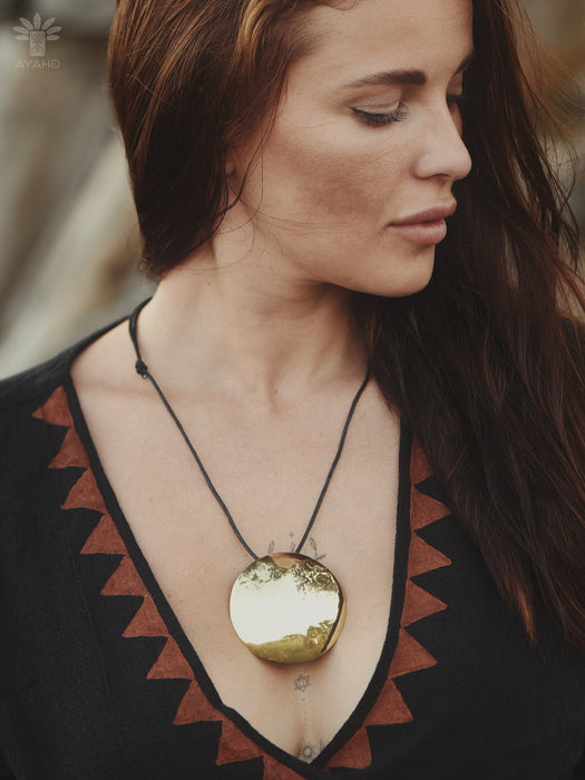 Bronze Pendant "Shamanic Mirror"