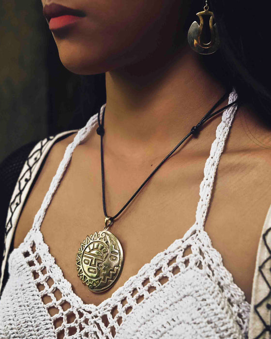 Sun and Moon Amulet Coin for Balance and Harmony