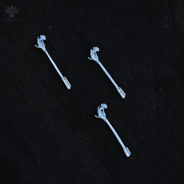 Silver Plated Spoon | Handcrafted Ceremonial Tool for Ritual Use