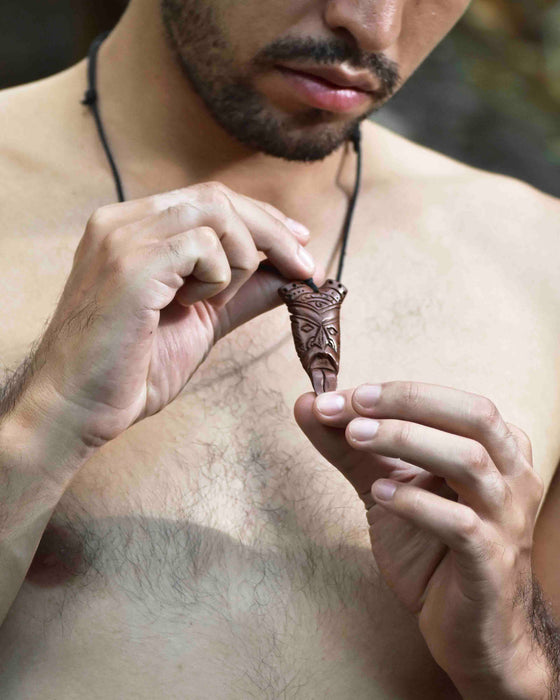 "Protector Spirit" Wooden Amulet