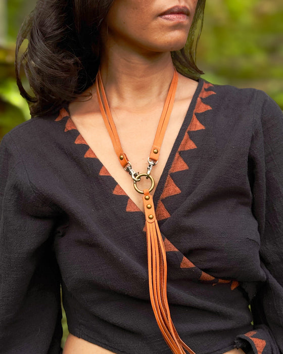 Minimalist Leather Neckpiece