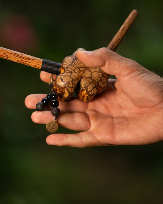 Handcrafted Wooden Pipe Double Shot  – Dual Tube Self - Applicator