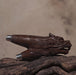Kuripi Dragon Totem and Silver Caps .Hand Carved Rosewood . Unique Spiritual Tool