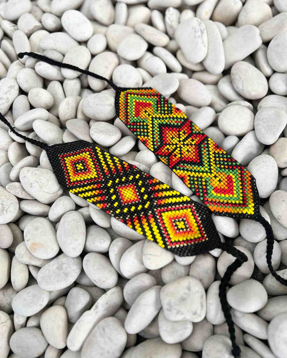 Wide Beaded Bracelet