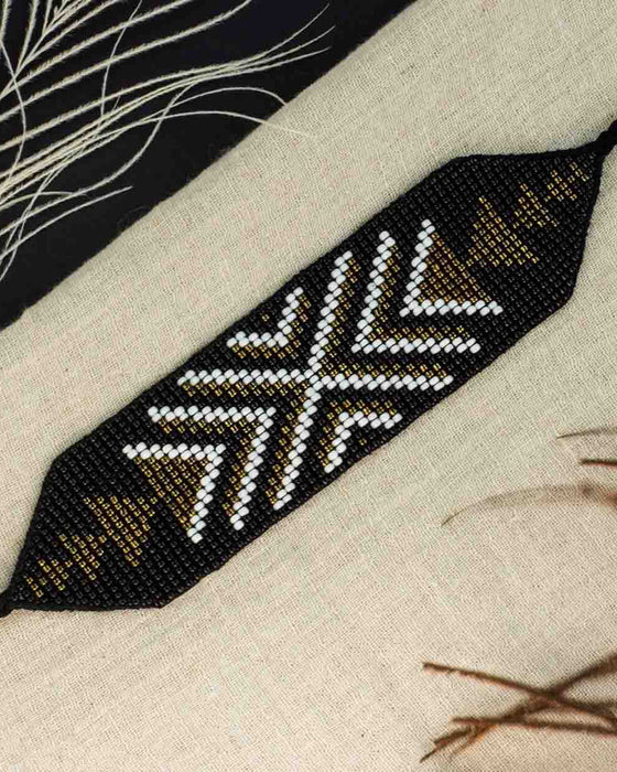 Wide Beaded Bracelet