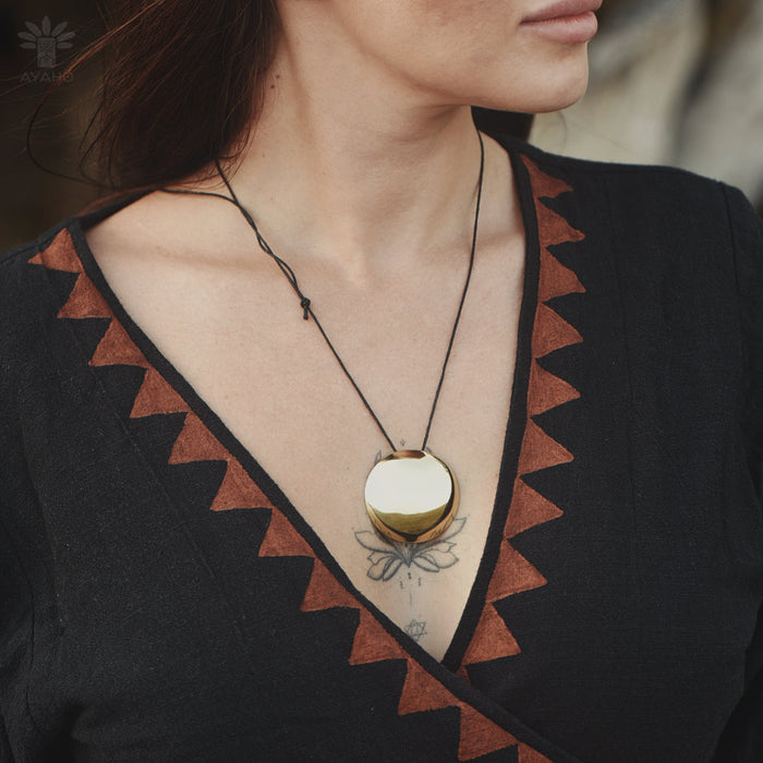 Bronze Pendant "Shamanic Mirror"