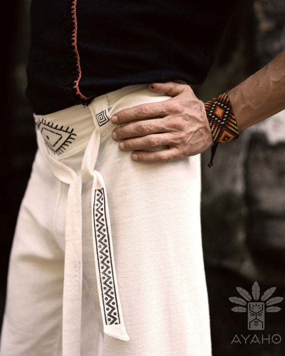 Boho Cotton Wide-Leg Pants
