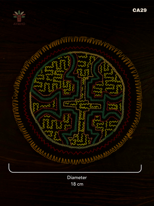 Hand-Embroidered Shipibo Altar Mat 18 cm