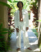 White Cotton Shaman Shirt – Unisex Spiritual Boho Top – Handmade Festival Clothing – Tribal Yoga Wear