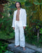 White Cotton Shaman Shirt – Unisex Spiritual Boho Top – Handmade Festival Clothing – Tribal Yoga Wear