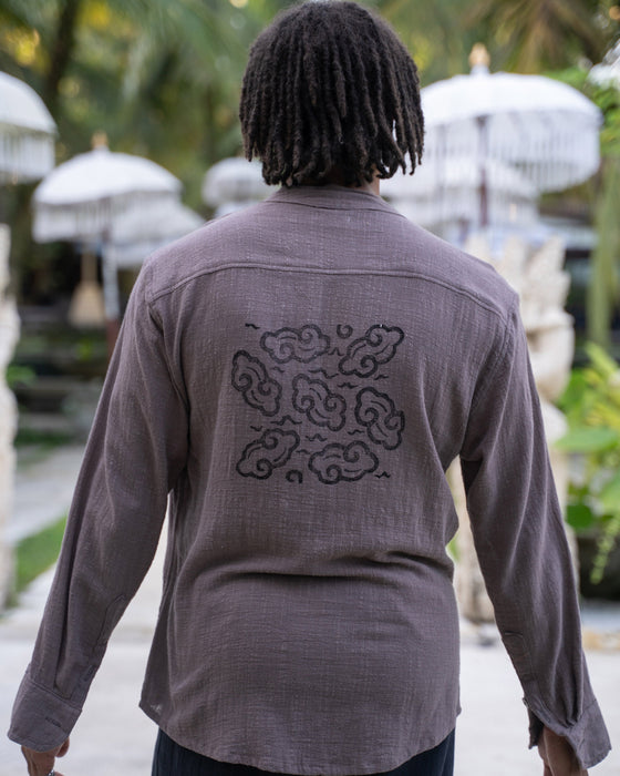 Unisex Cotton Shaman Shirt – Tribal Boho Yoga Wear – Shipibo-Inspired Festival Top - Man top