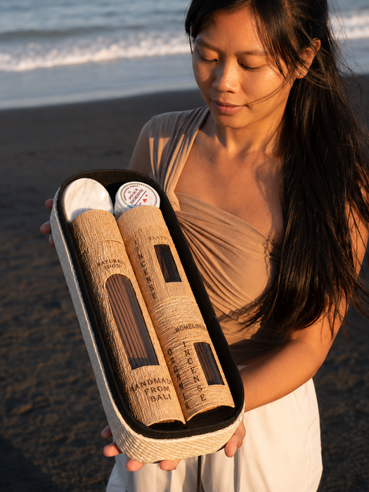 Bali Incense Gift Set | Tantra + Cosy Home + Frankincense | Spiritual Gift | Handmade Wood Box | Meditation