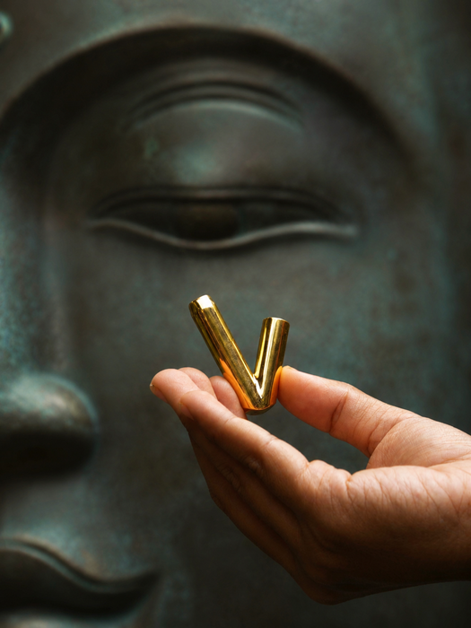 Gold and Silver Plated Ceremonial Pipe