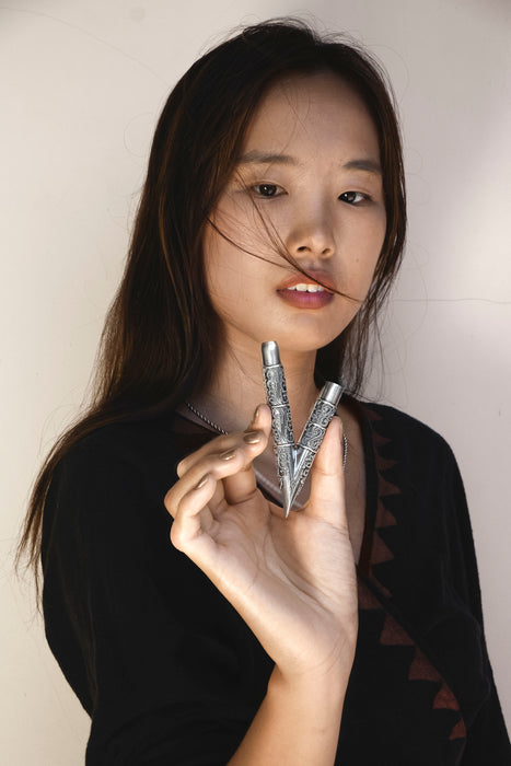 Ethnic Pattern Silver Applicator