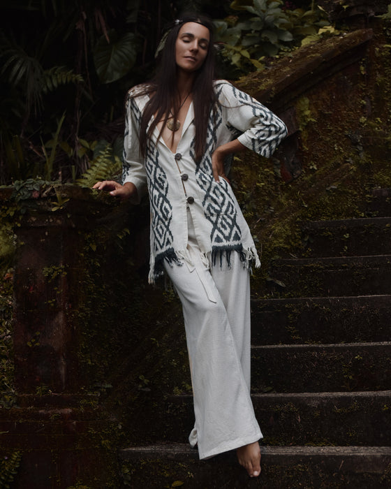 Ethnic Poncho with hood