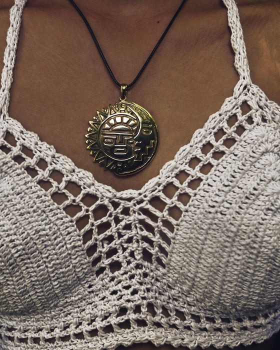 Sun and Moon Amulet Coin for Balance and Harmony