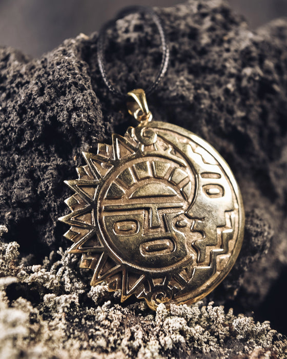 Sun and Moon Amulet Coin for Balance and Harmony