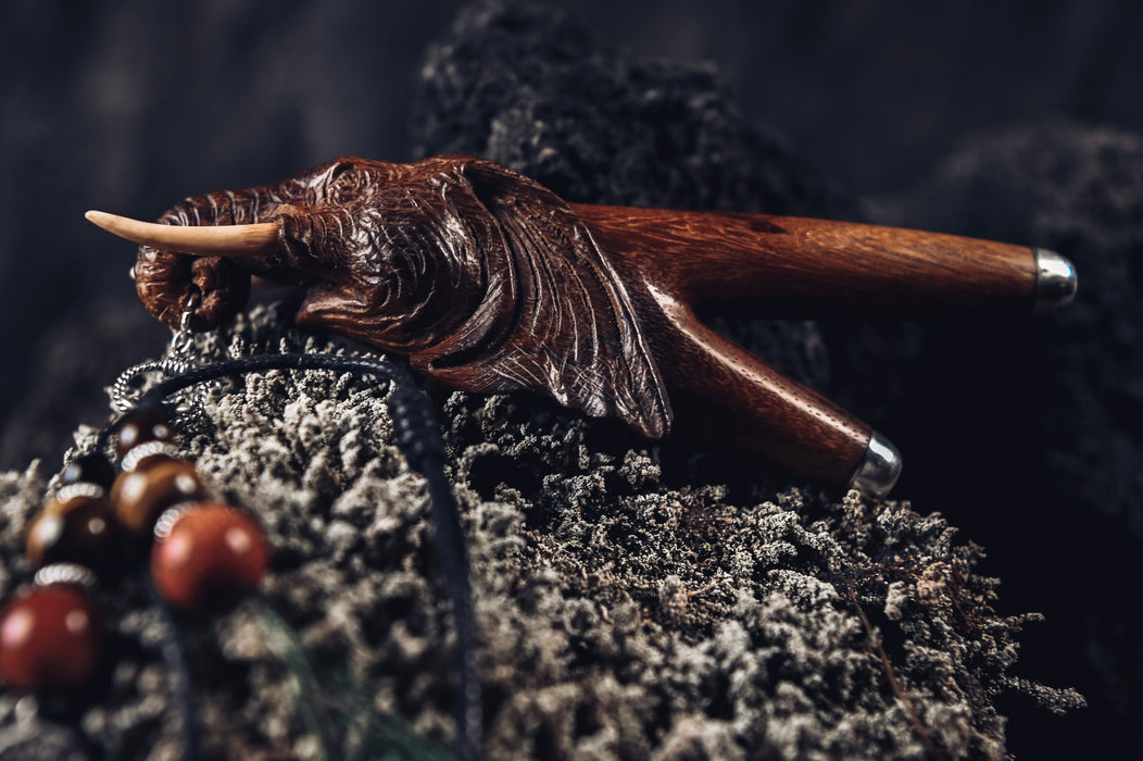 Elephant Totem Rosewood Self-Applicator Pipe