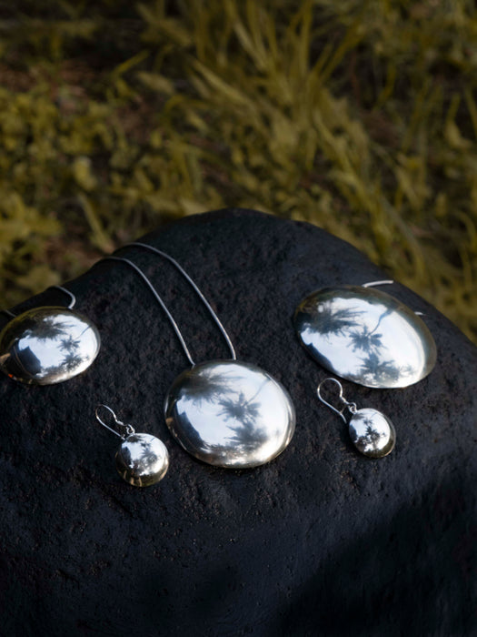 Shamanic Mirror – Earrings & Pendant 925 Silver