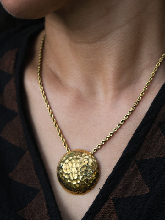 Shamanic Mirror Hammer Gold Plated