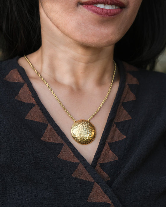 Shamanic Mirror Hammer Gold Plated