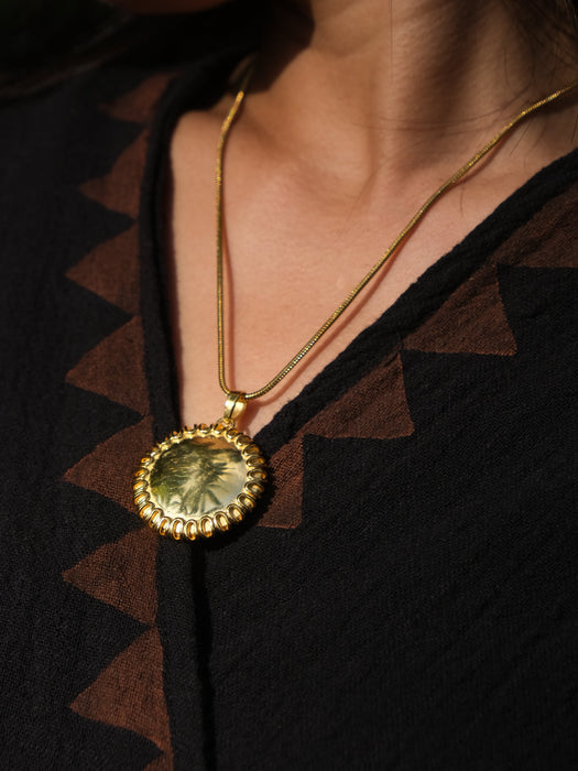 Gold Plated Shamanic Mirror